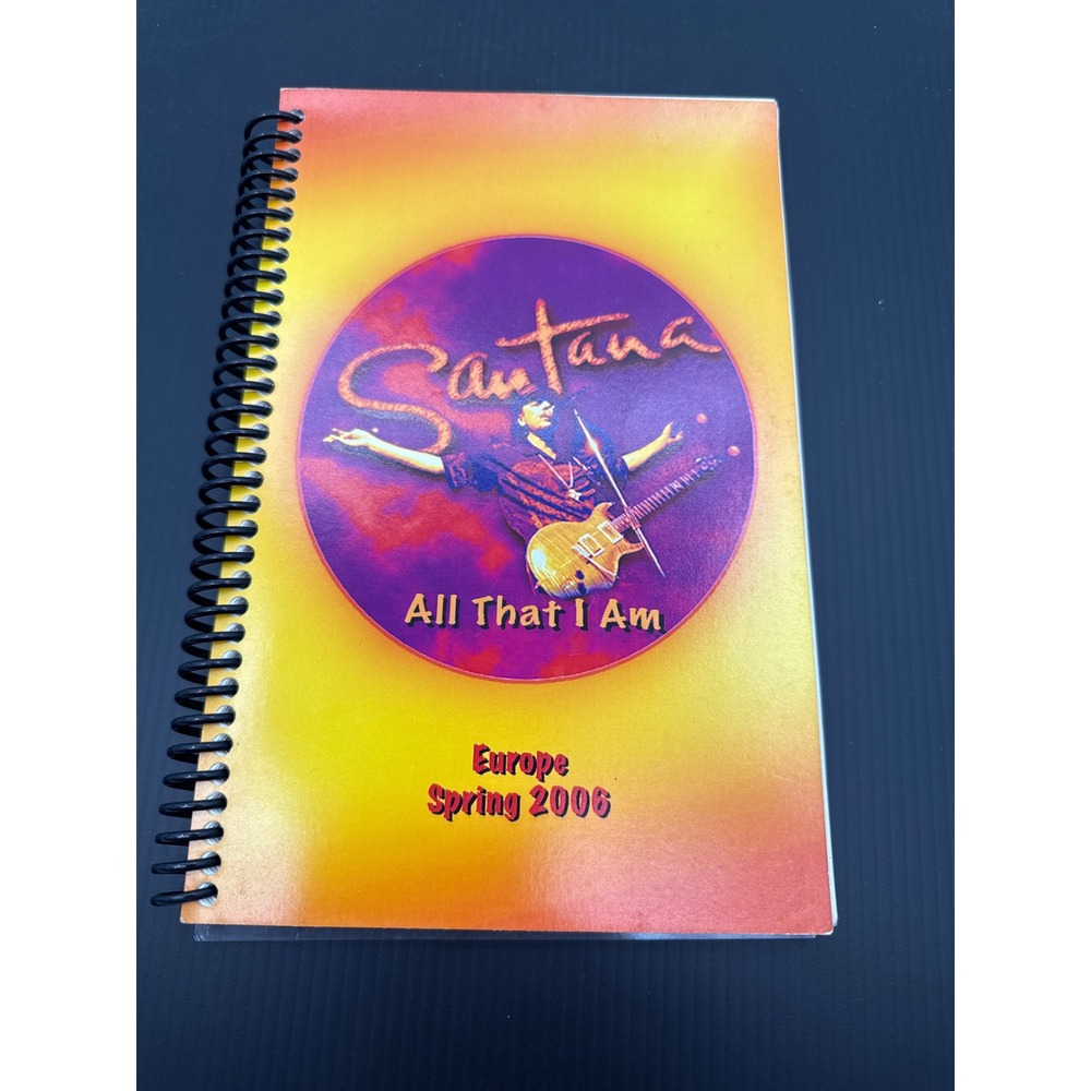 Santana All That I Am Europe Spring 2006 Tour Itinerary Book Band Crew Issued
